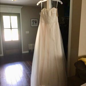 Never worn Wedding dress and vail!
